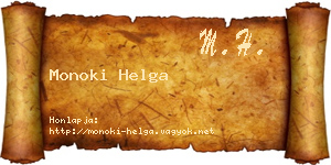 Monoki Helga névjegykártya